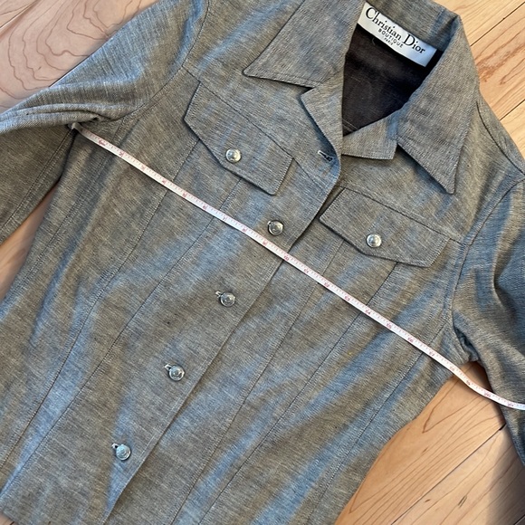 Christian Dior Boutique Paris Grey Denim Jacket Size Small - Picture 12 of 13